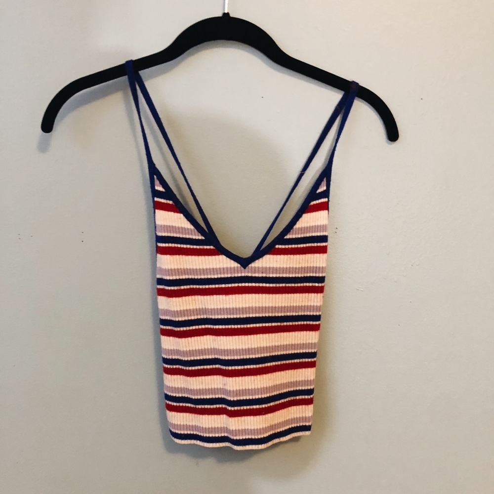 Pacsun Red White and Blue Crop Top